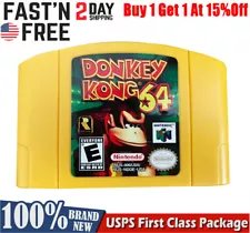 Yellow Donkey Kong N64 Video Game Cartridge for Nintendo N64 Console US Version