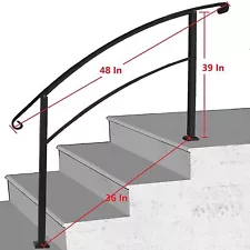 Four Step Outdoor Railing Senior Handrail for Porch Railing and Decks