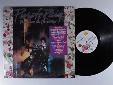 PRINCE & THE REVOLUTION Purple Rain WARNER BROS LP VG+ with poster d