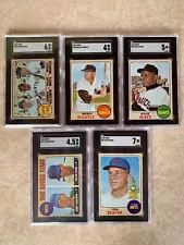 Topps 1968 Baseball Lot SGC Nolan Ryan Rookie Not PSA BGS