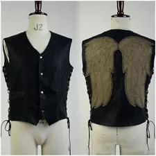 Walk Dead Governor Daryl Dixon Angle Wings Cosplay Jacket Costume Vest TOPS Suit