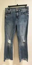 mother the insider crop step chew Jeans 28