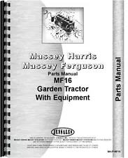 Massey Ferguson 16 Lawn & Garden Tractor Parts Manual