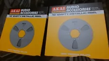 Silver metal tape reel, Akai R 10M style for Akai GX 635 636 747 (1 PAIR)