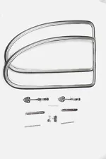 Beetle Rear Quarter Popout Windows Complete Kit 1965-1978 Bug pop out Type 1