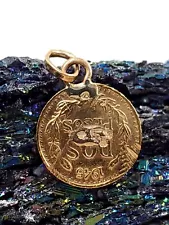 21.23Kt Gold 1945 Mexican Coin Pendant