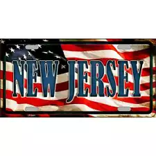 New Jersey Metal Novelty License Plate Tag LP-3641