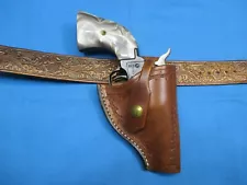 LEATHER HOLSTER TOOLED, HERITAGE .22 LR, BARKEEP, S.A. REVOLVER, RIGHT HAND 2''