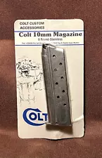 NEW Colt 10mm Auto Delta Elite Gold Cup Double Eagle Stainless 8rd Magazine NOS