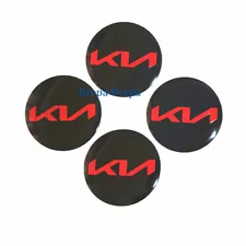 56mm Car Wheel Center Hub Cap Sticker BLACK RED KN 2.2'' for K5 SORENTO RIO