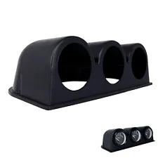 Black Universal 2" 52mm Triple 3 Hole Dash Gauge Console Dashboard Pod Holder (For: Dodge Daytona Shelby Z)