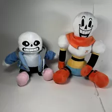 Undertale 8" Sans And 11" Papyrus Plush Removable Blue Jacket Stuffed Animal Toy