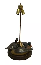 VTG MCM Duck Decoy Table Lamp Rustic Outdoors Hunting Fishing