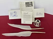 John Marshall Lewis Glaser Goose Feather Quill Pens & Inkwell Charlottesville Va