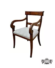 Antique Dutch Marquetry Regency Style Chair