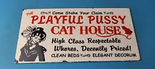 Vintage Cat House Sign - Basement Room Bed for Sale Sign - Gas Service Pump Sign