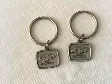 Pair "Built To Stay Tough" Chevrolet Metal Keychains, Chevy Key Rings