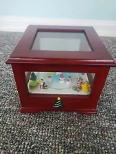 Christmas Music Box With Moving Snowmen