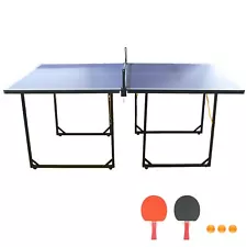 Compact Foldable Ping Pong Table Set: 6ft Mid-Size for Indoor & Outdoor Games...