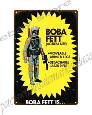 reproductions for sale 1979 STAR WARS BOBA FETT ACTION FIGURE metal tin sign