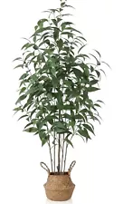 Artificial Eucalyptus Tree,5Ft Tree Fake Plant in Pot for Home and Office