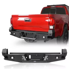 Offroad Rear Back Bumper w/ LED Light Fit Toyota Tacoma 2016-2023 Truck Pickup (For: Toyota Tacoma)