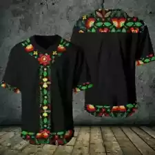 Floral Mexican Mexico 3D BASEBALL JERSEY SHIRT All Over Print Father Day Gift