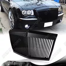 For 2005-2010 Chrysler 300 300C ABS Black Vertical Phantom Style Front Grille