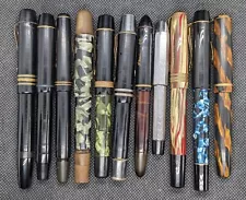 Lot Of Eleven Vintage Fountain Pens For Restoration