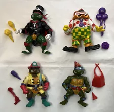 TEENAGE MUTANT NINJA TMNT Vintage 1992 Bodacious Birthday Turtles lot weapons