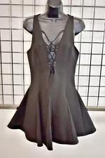 STYLESTALKER A.LINE Women’s Deep-V "the black little Dress" Size Small On Sale