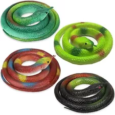 By Rubber Snakes To Keep Birds Away 4 Pcs Realistic Fake Rubber Snake For Garden