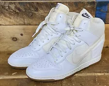 Nike Dunk Sky High Women’s Hidden Wedge Heel White Size 12 US 44.5 EU 579763-100