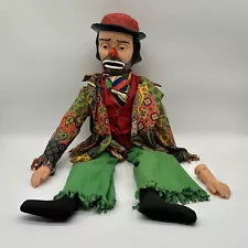 EMMETT KELLY JR. 30" Ventriloquist Dummy 1960's by Juro Novelty Co For Parts!