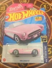 HOT WHEELS 1956 CORVETTE Barbie The Movie New For 2023 Diecast HW SCREEN TIME