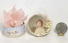 on sale - Grand Duchess of Baden Hat Box 1:12 Dollhouse Mini Signed OOAK '23