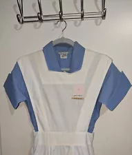 Vintage 1930s Hermann School Of Nursing Student Uniform Blue With White Apron