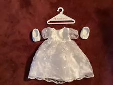 SALE~AMERICAN GIRL DOLL FANCY DRESS/GOWN FOR 18” DOLL~DRESS, OVERSKIRT, SHOES~QK