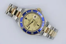 Rolex Submariner 16613 Champagne Serti Dial Two-Tone Oyster Band 40mm Circa 1999