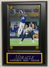 SKOL-MINNEAPOLIS MIRACLE-DIGGS-MINNESOTA VIKINGS PHOTO PLAQUE FOR MAN CAVE WALL