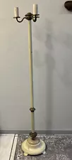 Art Deco 1940-50’s Floor Lamp Cast Iron 3 Light Non Working 43” Tall