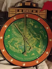 RARE WALL CLOCK ~ THE AUGUSTA NATIONAL CLUB HOUSE AND GOLF COURSE ~ TRIG-O-LOCK