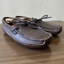 Wassookeag Shoes Mens 11.5 Brown Moccasins Dexter Handmade Deer Leather USA Made