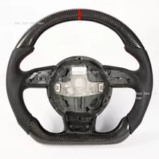 Audi Carbon Fiber Flat Sports Steering Wheel for 2012+ RS3 RS4 RS5 RS6 RS7 RS Q3 (For: Audi RS5)