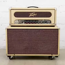 Peavey Classic 100 2x12 Guitar Amplifier Tweed Head & Cabinet #54477