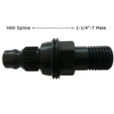 1PC Hilti Core Drill Adapter- Quick Disconnect Male Spline to 1-1/4"- 7 Thread