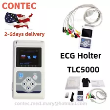 CONTEC TLC5000 24H 12 Channel ECG Dynamic Holter EKG Monitor System+Software