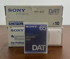 20 Sony PDP-65C Professional Pro DAT Plus Digital Audio Tapes ~ BRAND NEW