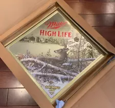 MILLER BEER MIRROR OPENING DAY WHITETAIL BUCK SCOTT ZOELLICK NIB NOS