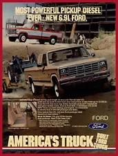 1983 Ford Trucks NEW Metal Sign: F-250-350 6.9 Liter Diesel Engine Pickup Truck